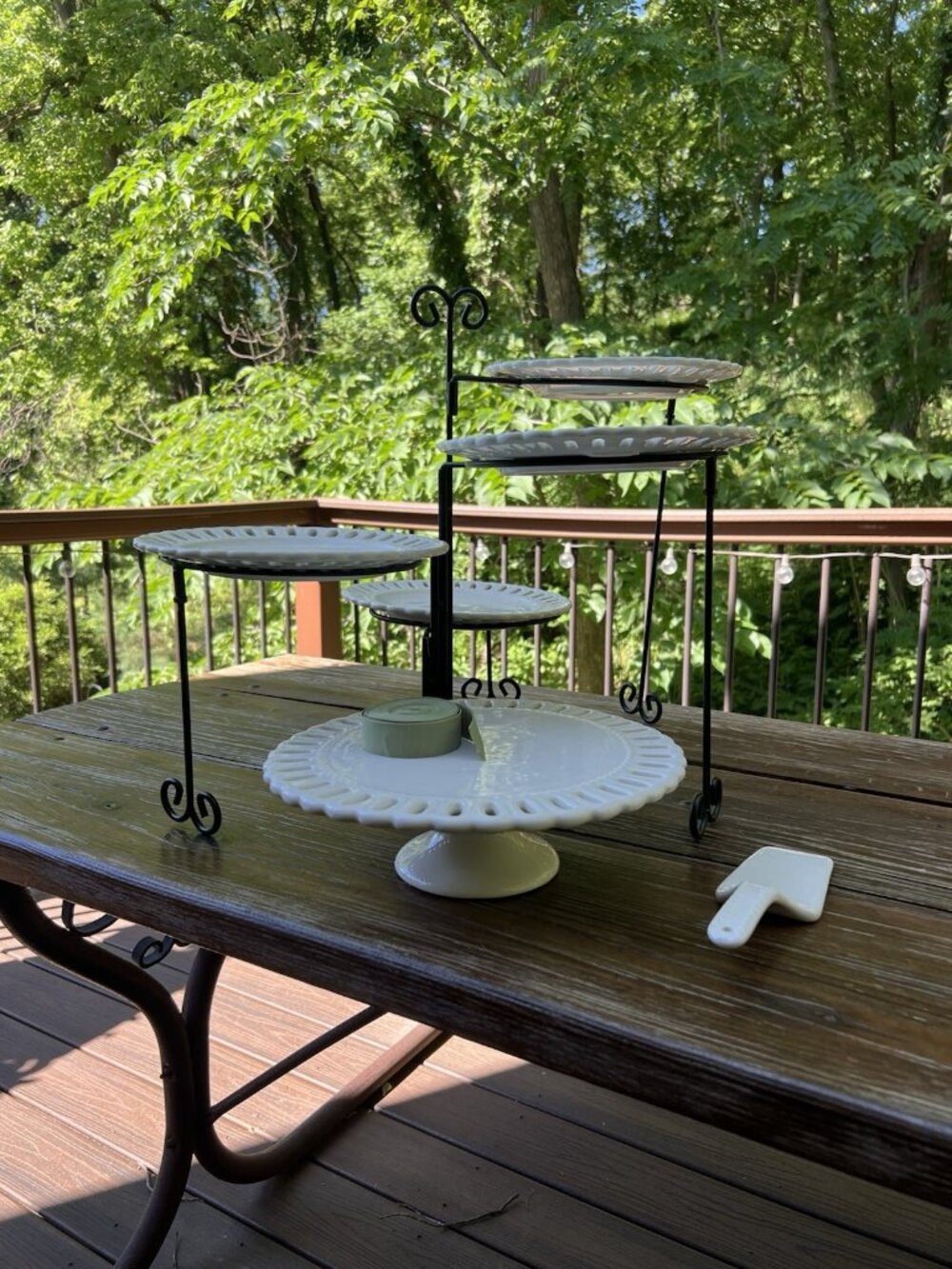 Portmeirion Studio Ceramic Serving Set 7-pc Tiered Buffet Stand Valerie - Picture 11 of 12